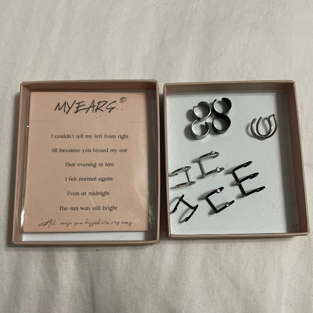 Set of 10 Clip-on Ear Cuffs